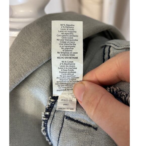 Lularoe Women's Size L Color block Denim Jean Button Up Jacket #0039 - Picture 5 of 6